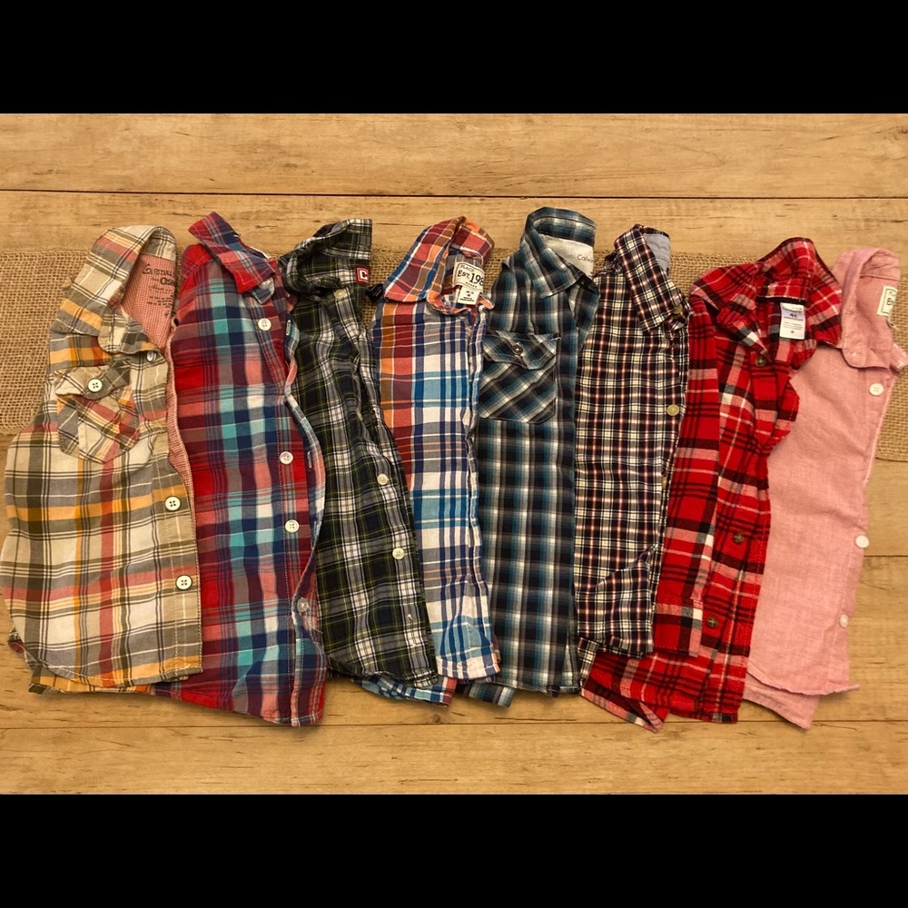 Random brands of 4T button down shirts